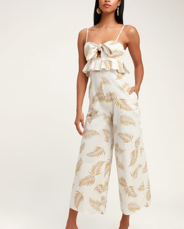 TWIST FLIRT TIE FRONT JUMPSUIT