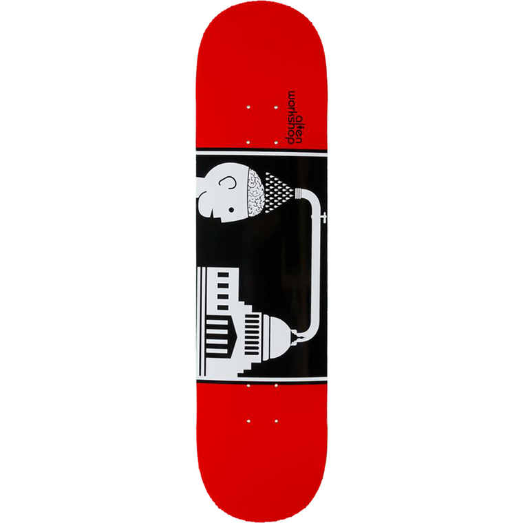 Get out of this world with Alien Workshop! Skate in style on this fresh Alien Workshop Brainwash Red Skateboard Deck. This professional quality Brainwash measures 8" wide x 31.625" long and is ideal for every skill level, from beginner to pro. The Alien Workshop Brainwash Red Skateboard Deck is a totally versatile skateboard deck that's perfect for street, pool, park and vert. It's rock-solid with tons of pop and ready to get rad on any planet.