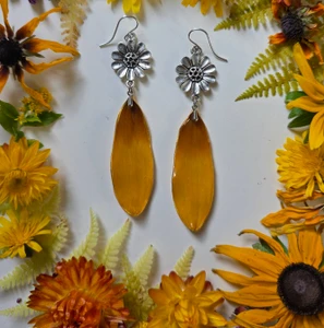 Black-Eyed Susan Earrings- Sterling Silver with Flower