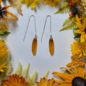 Black-Eyed Susan Ear Threaders- Sterling Silver