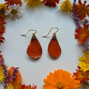 Orange Cosmos Earrings- Simple 14k GF
