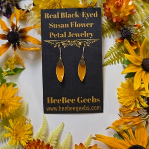 Black-Eyed Susan Earrings- Extra Small Petals with Simple 14K GF