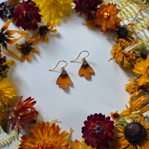 Coreopsis Flower Petal Earrings- Simple 14K GF