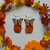 Orange Cosmos Flower Petal Earrings- Monarchs with 14K GF