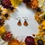 Coreopsis Flower Petal Earrings- Simple Brass