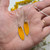 Sunflower Petal Ear Threaders- Sterling Silver