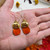 Orange Cosmos Pumpkin Earrings- 14K GF