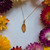 Sunflower Petal Pendant Necklace- Small Petal with 14k GF and 16 Inch Chain