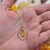 Sunflower Petal Dewdrop Necklace- Sterling Silver
