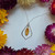 Sunflower Petal Dewdrop Necklace- Sterling Silver