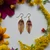 Sunflower Petal Earrings- Pink/Light Yellow Petals with 14k GF and Rhinestones