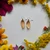 Sunflower Petal Earrings- Small Simple Silver Light Pink/Light Yellow Petals