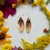 Sunflower Petal Earrings- Light Purple/Yellow Petals with Sunflower Charms and 14k GF