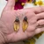 Sunflower Petal Earrings- Pink/Light Yellow Petals with Sunflower Charm and Sterling Silver