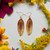 Sunflower Earrings- Simple Silver Pink/Light Yellow Petals