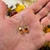 Coreopsis Flower Petal Earrings- Extra Small Petals Simple 14K GF