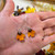 Coreopsis Flower Petal Earrings-  Simple Sterling Silver