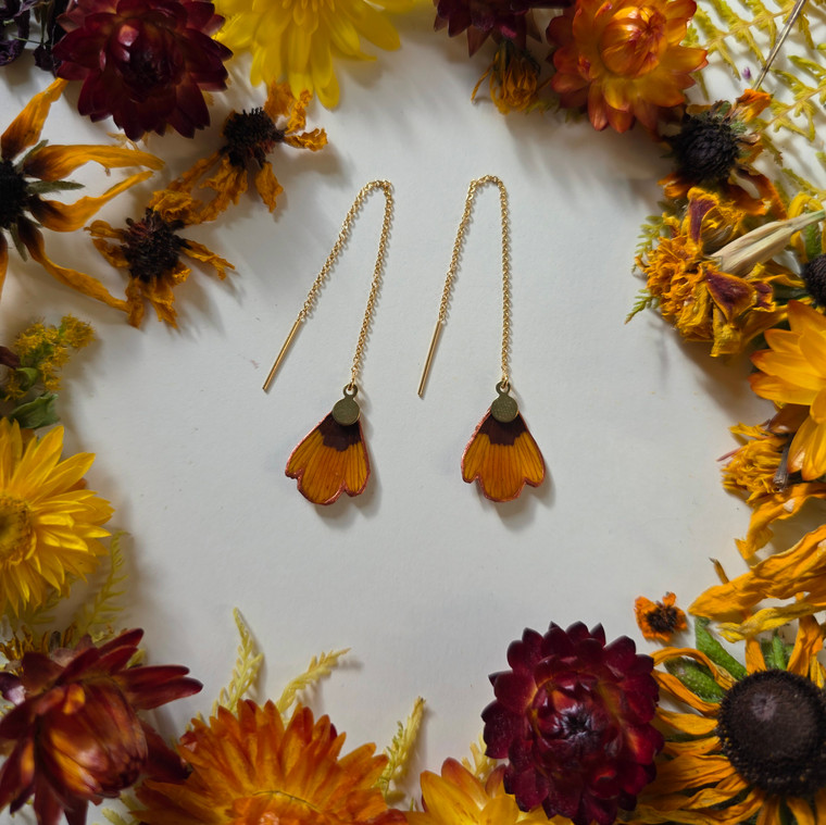 Coreopsis Ear Threaders- 14K GF