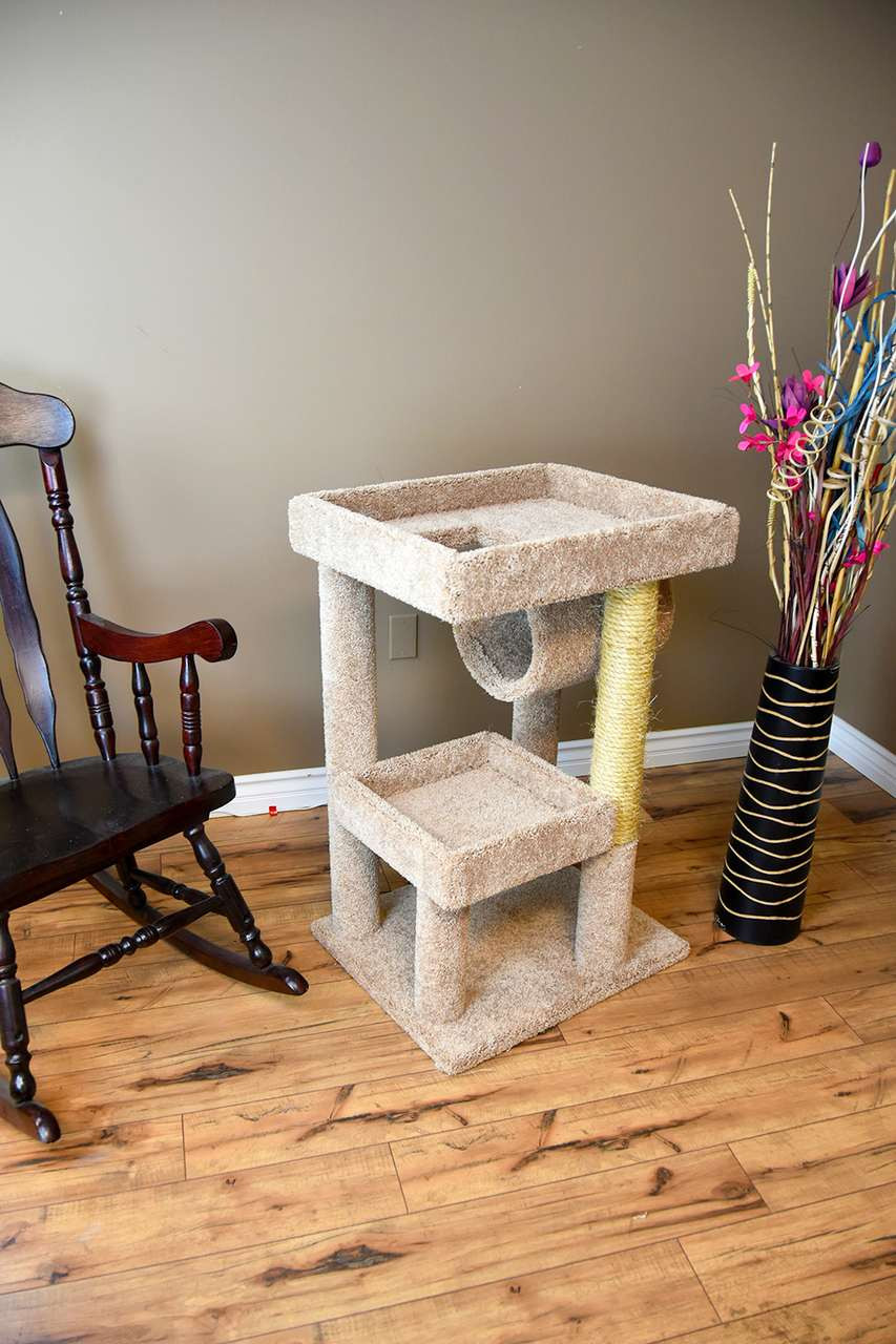 Premier Cat Lounger for Big Cats — Solid Wood Elevated Lounge Perch