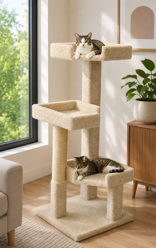 Real Wood Cat Tree for Large Cats