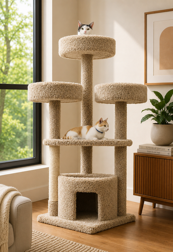 Cat House with multiple levels for cats