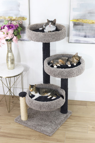 Prestige Cat Trees XXL Heavy-Duty Cat Tree – Extra-Large, Solid-Wood Haven for Big & Multiple Household Cats- in Black and Gray Color Prestige Cat Trees XXL Heavy-Duty Cat Tree – Extra-Large, Solid-Wood Haven for Big & Multiple Household Cats- in Black and Gray Color