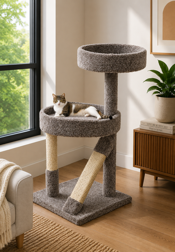 Mid height Cat Scratching Tree for Large Cats