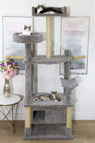 Extra-Large Cat Tower – 7 ft Tall | Handcrafted USA Cat Tower Tree lifestyle with Cats Extra-Large Cat Tower – 7 ft Tall | Handcrafted USA Cat Tower Tree lifestyle with Cats
