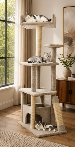 Large Cat Tree Tower for Big and Heavy Cats