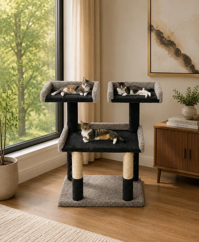 Multi-Level  Large Cat Tree for Big and Heavy Cats