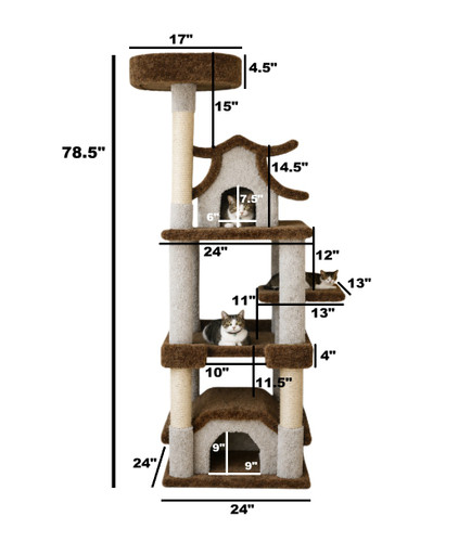Super Sturdy Cat Tree built with solid wood