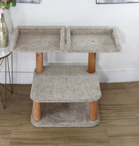 Natural Wood Cat Tree for Large Cats