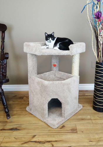 Premier Corner Roost Cat Tree in Beige Premier Corner Roost Cat Tree in Beige