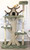 7 foot cat tree house with elevated cat condo and natural branch design