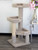 New Cat Condos 3-Level Solid Wood Kitty Tree – Handcrafted in the USA, Carpet & Natural Sisal Rope – Compact Multi-Cat Tree for Small & Medium Cats- Lifestyle With Cats