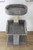 Gray carpet version compact cat perch for large cats two platforms
