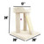 compact cat perch solid wood with sisal