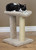 compact sisal rope cat scratching post with perch