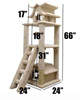 Premier Designer Cat Pagoda-measurements