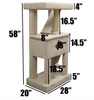 Premier Solid Wood Cat Play Gym measurements