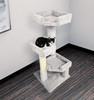 New Cat Condos Solid Wood Triple Kitty Tree - Gray