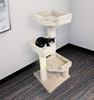 New Cat Condos Solid Wood Triple Kitty Tree - Beige