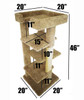 New Cat Condos 4 level 46 inch Cat Tree-Measurements