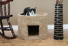 New Cat Condos X-Large Carpeted Cat Bed and House in brown