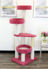 Large Cat Tower -Pink and White Contrast