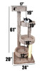 New Cat Condos Solid Wood Large Cat Tree Playground Measurements