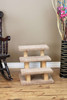 New Cat Condos Wood Constructed Large Pet Stairs for Cats and Dogs in brown carpet