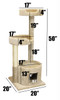 New Cat Condos Solid Wood Cat House -Measurements