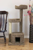 New Cat Condos Solid Wood Cat House -Brown