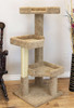 New Cat Condos 51" Solid Wood Large Cat Tree-Brown